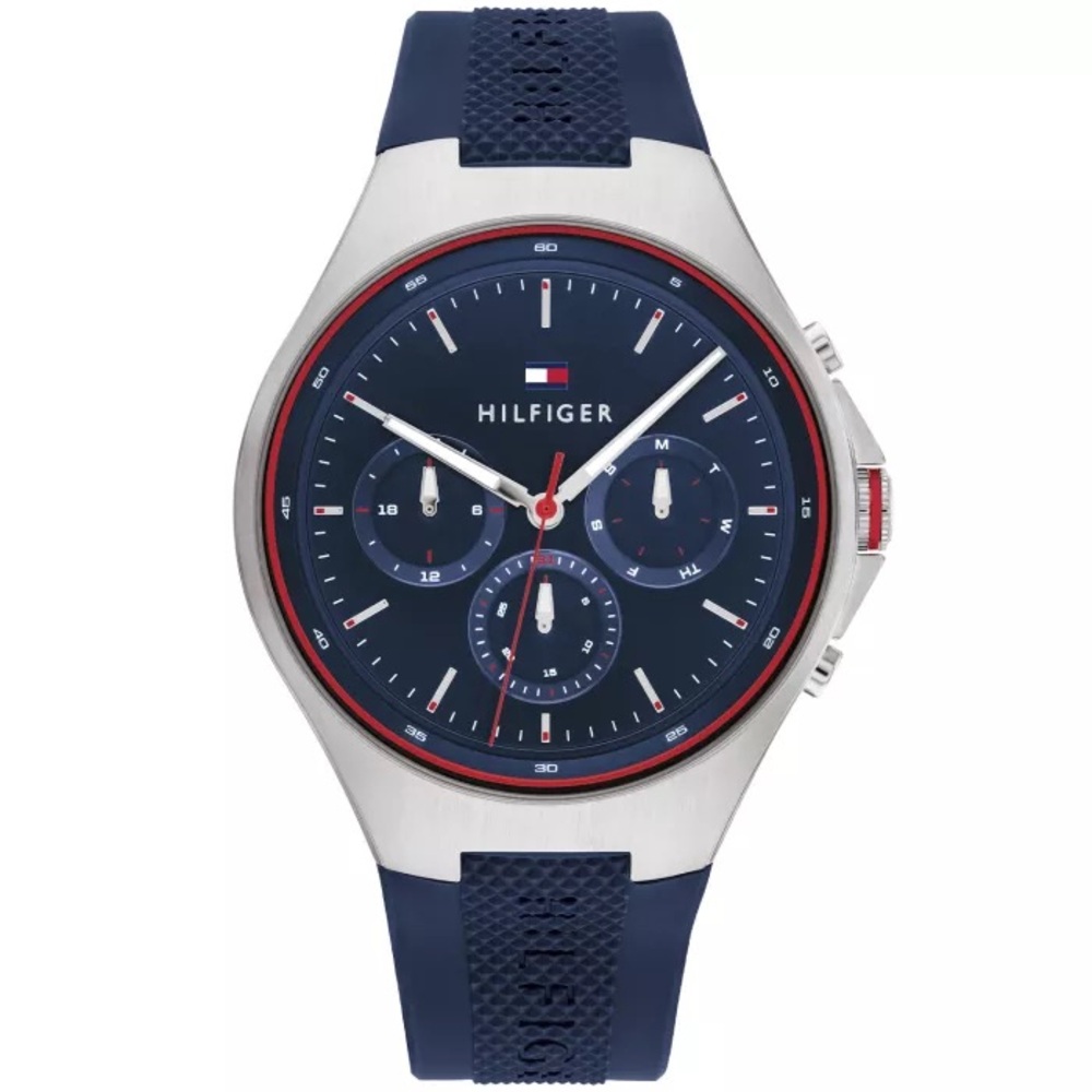 Tommy Hilfiger Navy and Silver Chronograph Watch